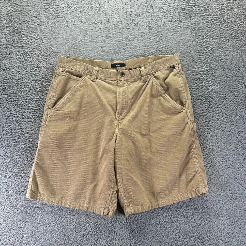 VTG Vans Shorts Mens 40 Brown Cotton Corduroy Carpenter Loose Skateboard Baggy